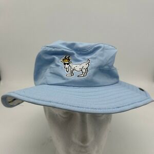 Goat U.S.A Adult Men Bucket Hats OSFA Light Blue Embroidered Logo Hiking Fishing